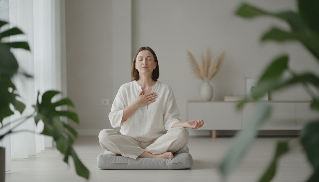 Exercice de respiration au calme pour mieux gérer le stress et le cortisol