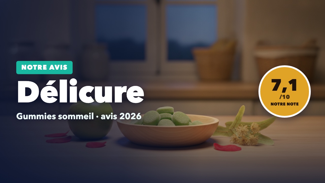 Gummies vertes à la pomme et coquelicots, notre avis sur Délicure Sommeil, note 7,1/10