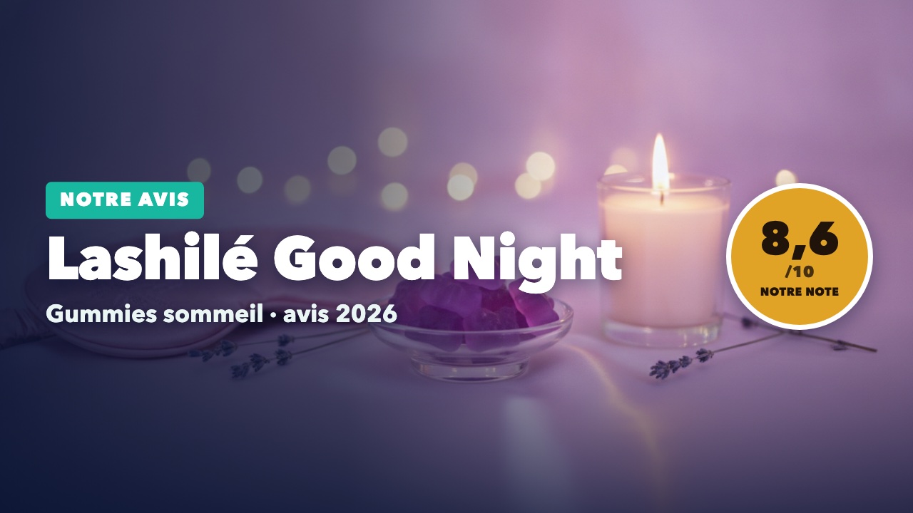 Gummies violettes, masque de nuit et lavande, notre avis sur Lashilé Good Night, note 8,6/10